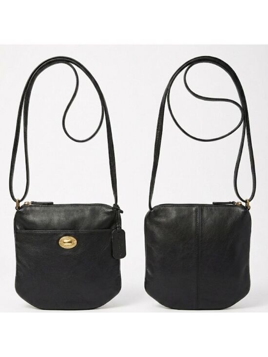 Fossil Handbags - Fossil Black Crossbody Bag with Gold Accents